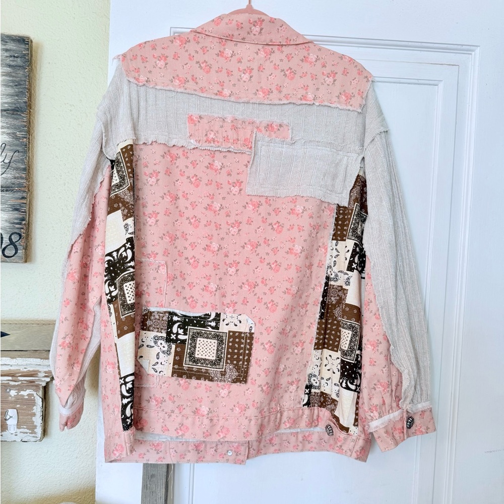 POL Pink and Brown Jean Jacket - Picture 7 of 7